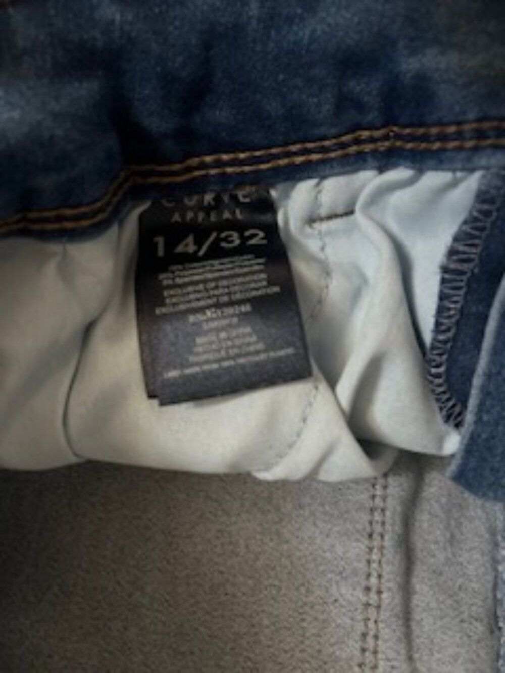 🧡3/$15 Curve Appeal Curve Creator High Rise Boot Jeans 14/32 - Picture 5 of 6
